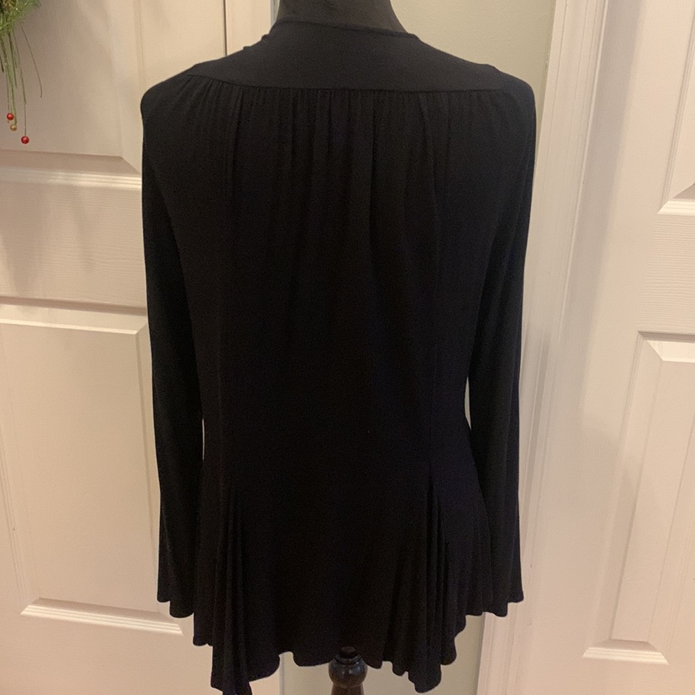 Soft Surroundings Basic Open Front Black Cardigan… - image 2